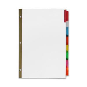 Sparco Premium Reinforced Insertable Tab Index - 8 x Tab Blank - 8.5" x 11" - 8 / Set - Multicolor Tab