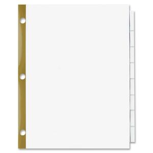 Sparco Premium Reinforced Insertable Tab Index - 8 x Tab Blank - 8.5" x 11" - 8 / Set - Clear Tab