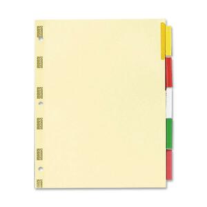 Sparco Ring Binder Index - 5 x Tab Blank - 8.5" x 11" - 5 / Set - Multicolor Tab