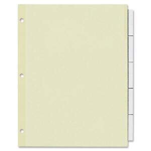 Sparco Ring Binder Index - 5 x Tab Blank - 8.5" x 11" - 5 / Set - Clear Tab