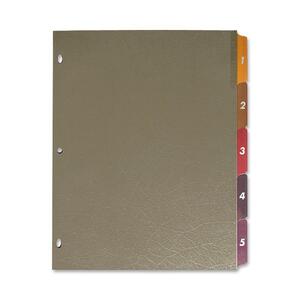 Sparco Pro Color Tab Divider System - 5 x Tab Printed 1-5 - 1 Set - Multicolor Tab