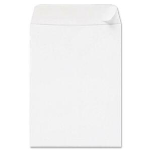 Sparco Removable Strip Catalog Envelopes - #13 1/2 (10" x 13") - 28lb - Self-sealing - Wove - 100 / Box - White
