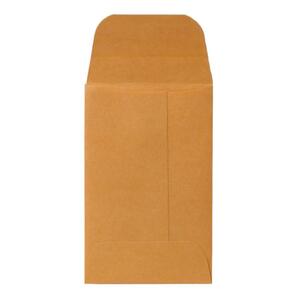 Sparco Kraft Coin Envelope - #1 (2.25" x 3.5") - 24lb - Gummed - Kraft - 500 / Box - Brown