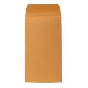 Sparco Kraft Coin Envelope - 3.38" x 6" - 28lb - Gummed - Kraft - 500 / Box - Brown