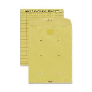 Sparco Reuse Inter-Department 1 Side Print Envelope - 10" x 13" - Self-sealing - 100 / Box - Kraft