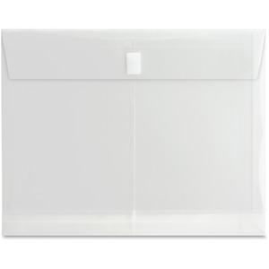 Sparco String-A-Long Poly-Hide Envelope - 1" Expansion - 8.5" x 11" - Letter - 1 Each - Clear