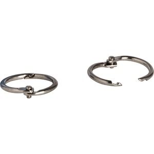 Sparco Book Rings - 0.75" Diameter - For Loose-leaf, Memo Filing, Key Ring, Sample Holder - Nickel Plated - 100 / Box - Silver