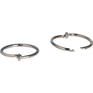 Sparco Book Rings - 1.25" Diameter - For Loose-leaf, Memo Filing, Key Ring, Sample Holder - Nickel Plated - 100 / Box - Silver