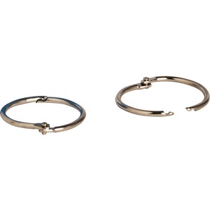 Sparco Book Rings - 1.5" Diameter - For Loose-leaf, Memo Filing, Key Ring, Sample Holder - Nickel Plated - 100 / Box - Silver