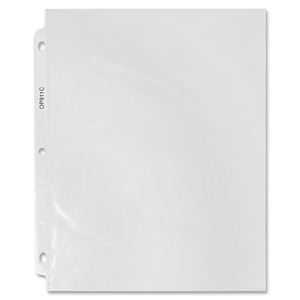 Sparco Top-Loading Sheet Protector - 9" x 11" - Rectangular - For Ring Binder - Polypropylene - 100 / Box - Clear