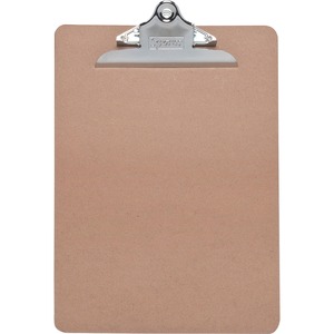 Sparco Clipboard - 9" x 12.5" - Hardboard - Brown