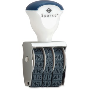 Sparco Rubber Date Stamp - 1" x 0.25" - 4 Bands