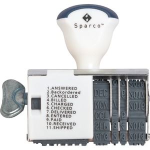 Sparco Rubber 11 Phrase Stamp - 12 Bands