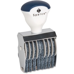 Sparco Rubber Number Stamp - 8 Bands