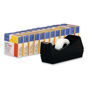 Sparco Tape and Dispenser Value Pack - 0.75" Width x 1000" Length - 1" Core - Acetate - Dispenser Included - 12 / Pack - Clear