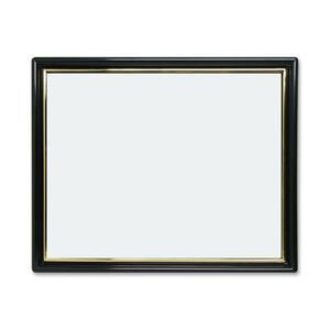 Sparco Multipurpose Frame - 12" x 9.5" Frame - 11" x 8.5" Insert - Wall-mountable - Vertical, Horizontal - Plastic - Black, Gold