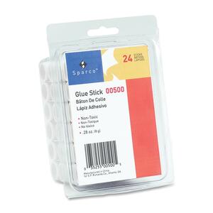 Sparco 24-Count Glue Stick - 0.28oz - 24 / Pack