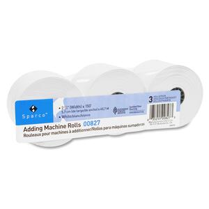 Sparco Adding Machine Rolls - 2.25" x 150' - 3 x Roll - White