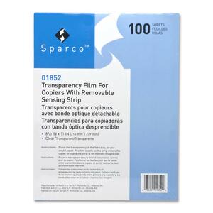 Sparco Pre-Framed Overhead Transparency Film - Letter - 8.5" x 11" - 100 x Sheet(s) - Clear