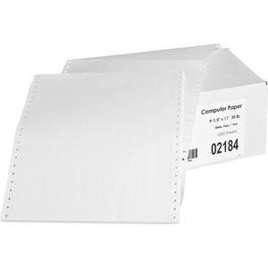 Sparco Continuous Feed Computer Paper - Letter - 8.5" x 11" - 20lb - 1000 x Sheet - White