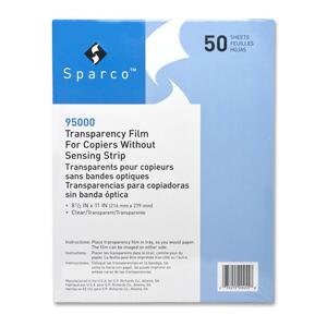 Sparco Overhead Projector Transparency Film - Letter - 8.5" x 11" - 50 x Sheet(s)