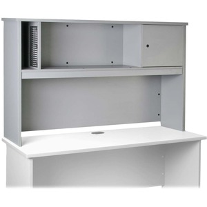 Lorell Modular Hutch - 55" Width x 15" Depth x 36.5" Height - Plastic, Resinite - Slate, Granite Gray