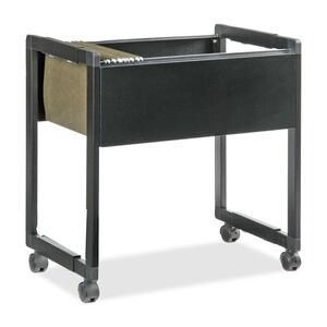 Lorell Adjustable Mobile File - 4 - Steel - 15.25" x 25.62" x 27" - Black