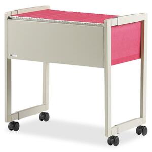 Lorell Adjustable Mobile File - 4 - Steel - 15.25" x 25.62" x 27" - Blue