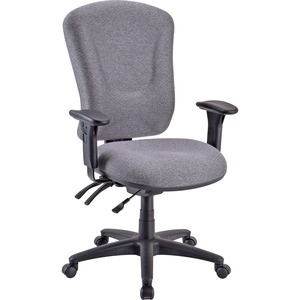 Lorell Accord Managerial Mid-Back Task Chair - Black Frame - Foam Gray Seat