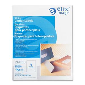 Elite Image Copier Mailing Label - 8.5" Width x 11" Length/ Box - White