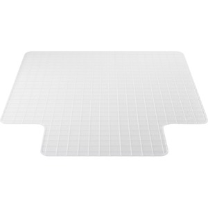 Deflect-o DuraMat Checkered Chair Mat - 53" Length x 45" Width Overall - 12" Length x 25" Width Lip - Clear