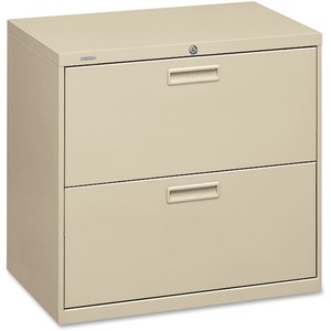 HON 30" Wide Lateral File - 30" x 19.25" x 28.38" - Steel - 2 x File Drawer(s) - Letter - Putty