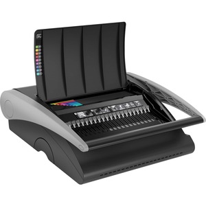 GBC CombBind C340 Manual Comb Binding System - Manual - ZipBind - 450 Sheet(s) Bind - 25 Punch - Letter - 7.5" x 17.5" x 18" - Gray
