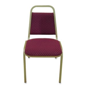 Lorell Banquet Stack Chair - Steel Frame22" x 17" x 33" - Burgundy Seat