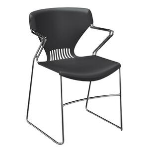 HON Olson G5391Y Platform Stack Shell Chair With Arms - Steel Frame - 22" x 21" x 33" - Polypropylene Lava Seat