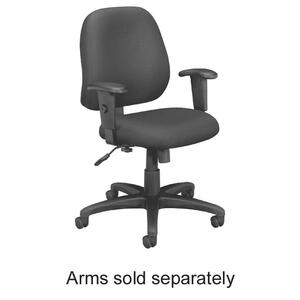 Basyx VL625 Mid-Back Task Chair - Black Frame27" x 27" x 43" - Polyester Gray Seat