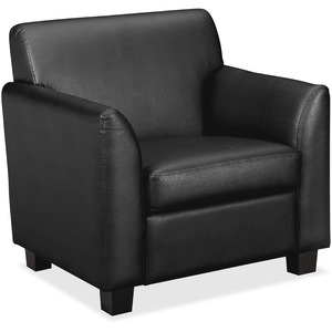 Basyx VL871 Leather Chair - Plywood Frame33" x 29" x 32" - Leather Black Seat