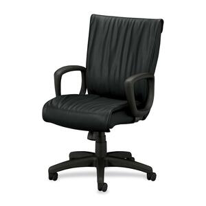 HON 2291 Executive High-Back Chair - 27.5" x 25" x 41" - Leather Black Seat