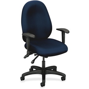 Basyx VL630 High Back Task Chair - Steel Black Frame32.5" x 25" x 45" - Polyester Navy Blue Seat