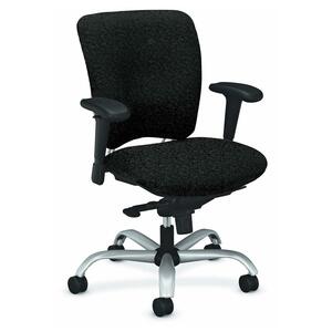 HON 4300 Series Exec. Perpetual Mid-Back Seating Chair - Steel Frame27" x 27" x 41" - Polyester Raven, Acrylic Raven Seat