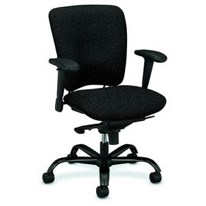 HON 4300 Series Executive Perpetual Mid-Back Seating - Steel Frame27" x 27" x 41" - Polyester Raven, Acrylic Raven Seat