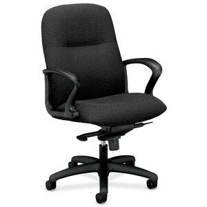 HON Gamut 2078 Managerial Mid-Back Chair - Black Frame36" x 27.5" x 44" - Iron Seat