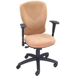 Safco Vivid 7079 High Back Task Chair - 26" x 26" x 44" - Micro Suede Camel Seat