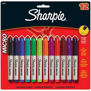 Sanford Compact Permanent Marker - Assorted Ink - 12 / Set