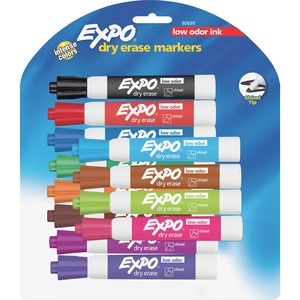 Sanford Expo 2 Dryerase Chisel Point Marker - Chisel Marker Point Style - Assorted Ink - 12 / Set
