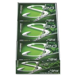 Cadbury Stride Spearmint Gum - Spearmint - Sugar-free, Individually Wrapped - 12 / Box