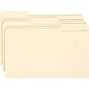 Smead Antimicrobial Folder - 0.75" Expansion - 1/3 Cut Tab - 8.5" x 14" - Legal - 100 / Box - Assorted