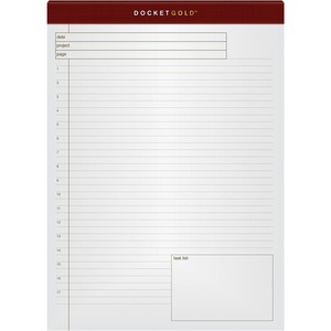 Tops Project Numbered Planning Pad - 20lb - Ruled - 12 / Pack - White