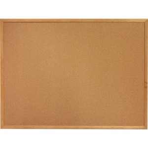 Sparco Cork Board - 6ft x 4ft - Cork Surface - Wood Frame