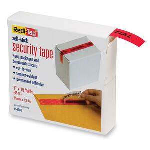 Redi-Tag Medi-Labels Security Tape - 1" Width x 540" Length - Permanent - Red